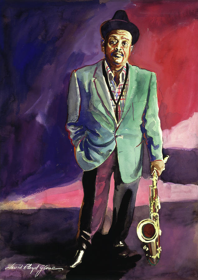 Jazzman Ben Webster Painting by David Lloyd Glover
