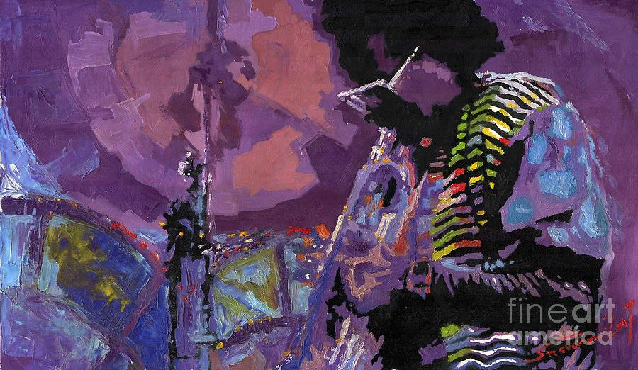 Jazz Painting - Jazz.Miles Davis.4. by Yuriy Shevchuk