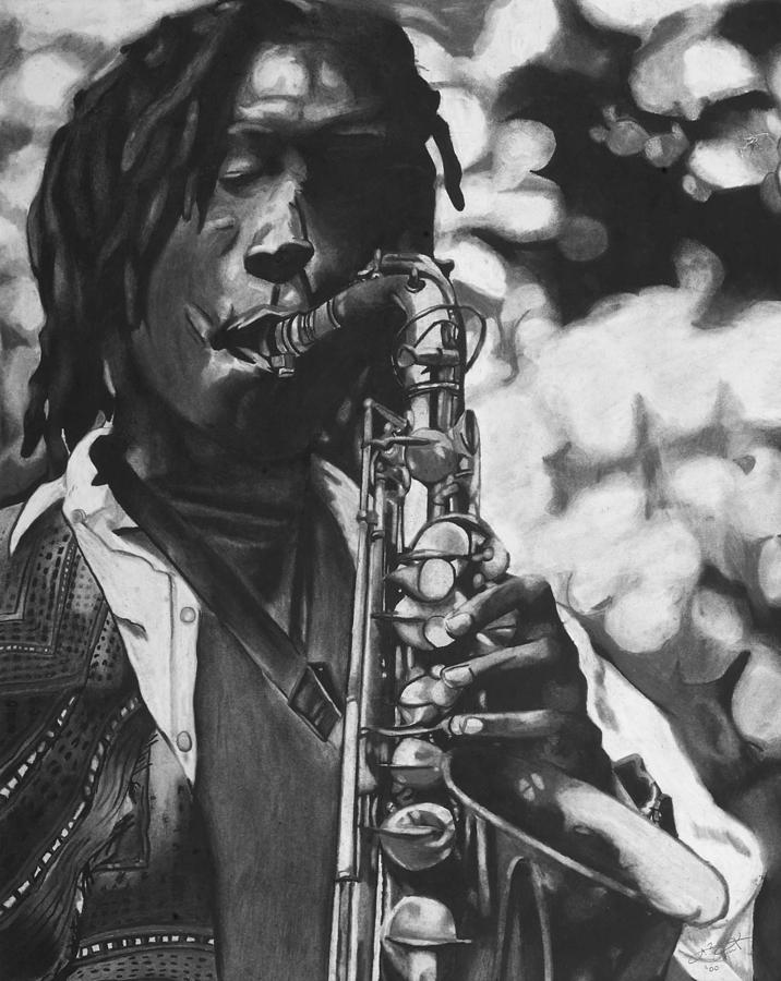 Jazz Drawing - Jazzy by Chelsea VanHook