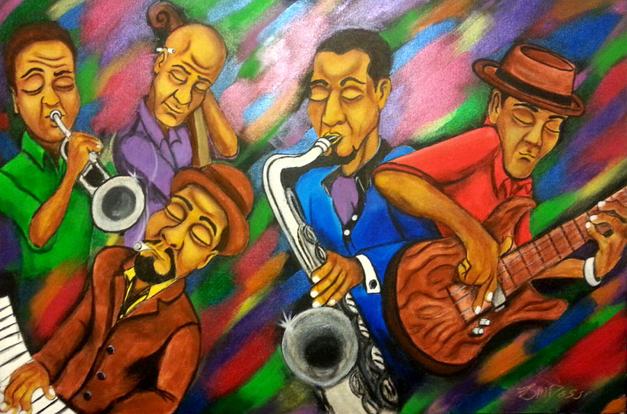 Bass Painting - Jazzy Harmony by Brian Doss