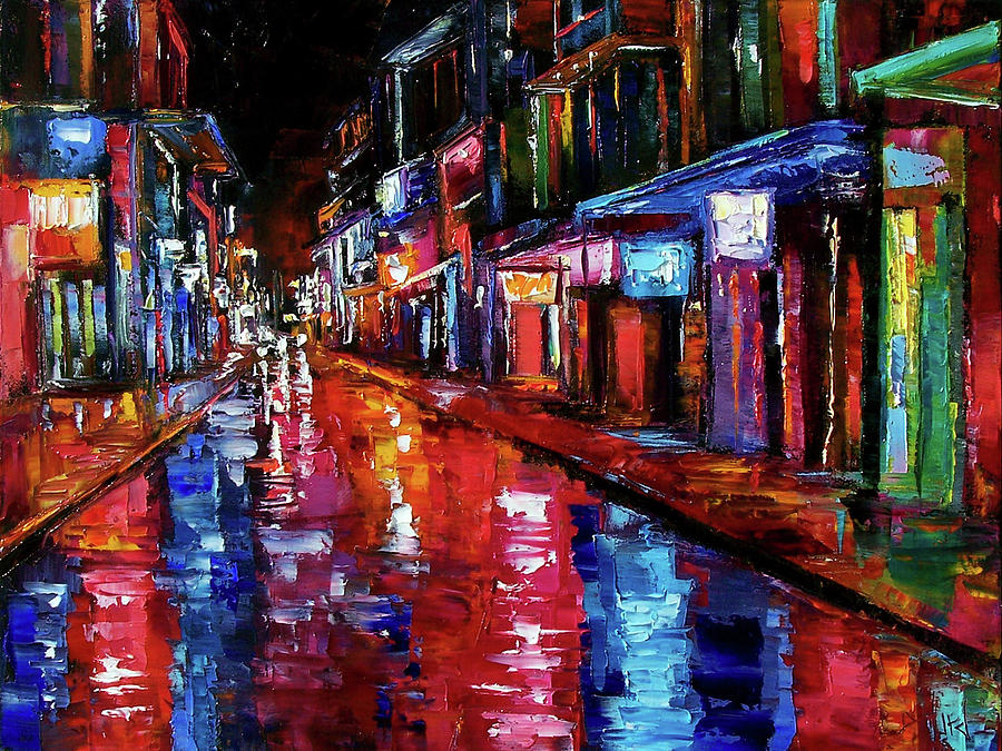 New Orleans Painting - Jazzy Street by Debra Hurd