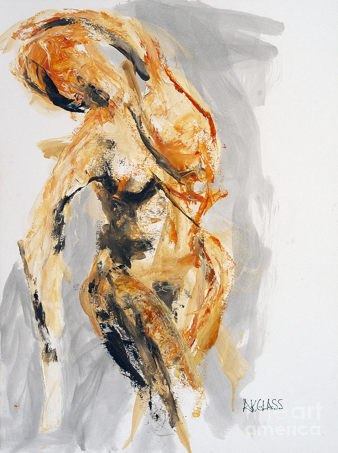 Nude Painting - jdgbi Passion by AnneKarin Glass