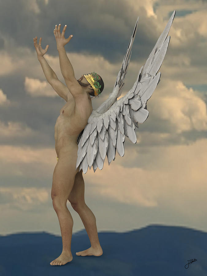 Fine Art Nude Digital Art - Jealous angel by Joaquin Abella