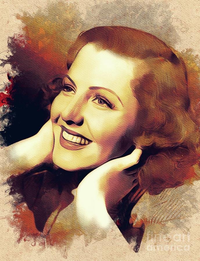 Jean Arthur, Movie Legend Painting by Esoterica Art Agency | Fine Art ...