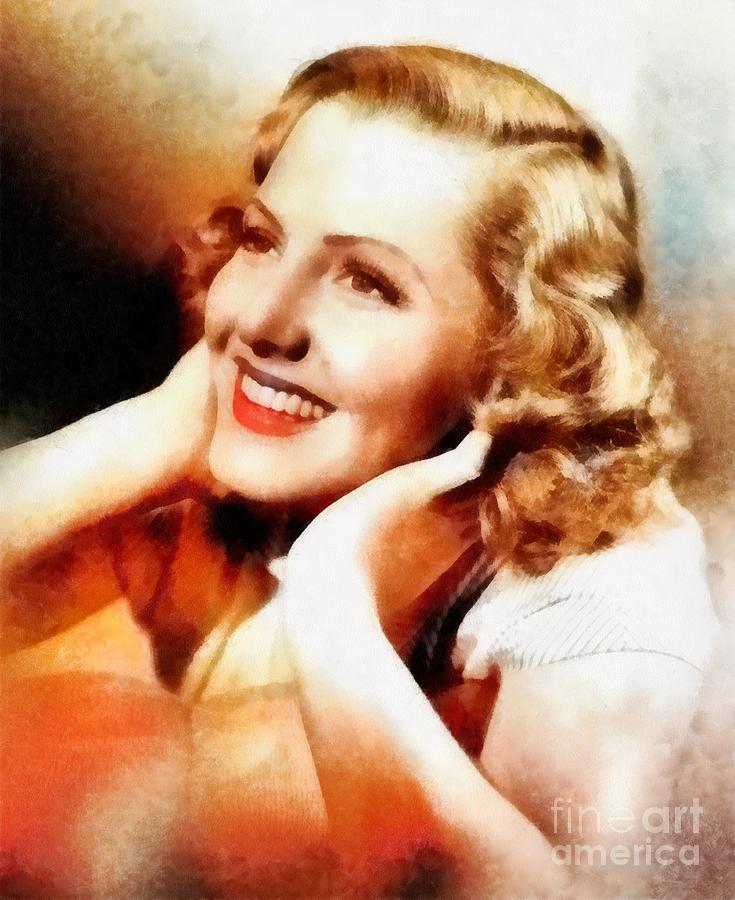 Jean Arthur, Vintage Hollywood Actress Painting