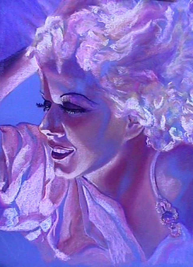 Hollywood Painting - Jean Harlow-Platinum Blond Bombshell by Janine Shideler