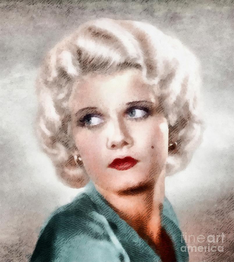 Jean Harlow, Vintage Actress By John Springfield Painting