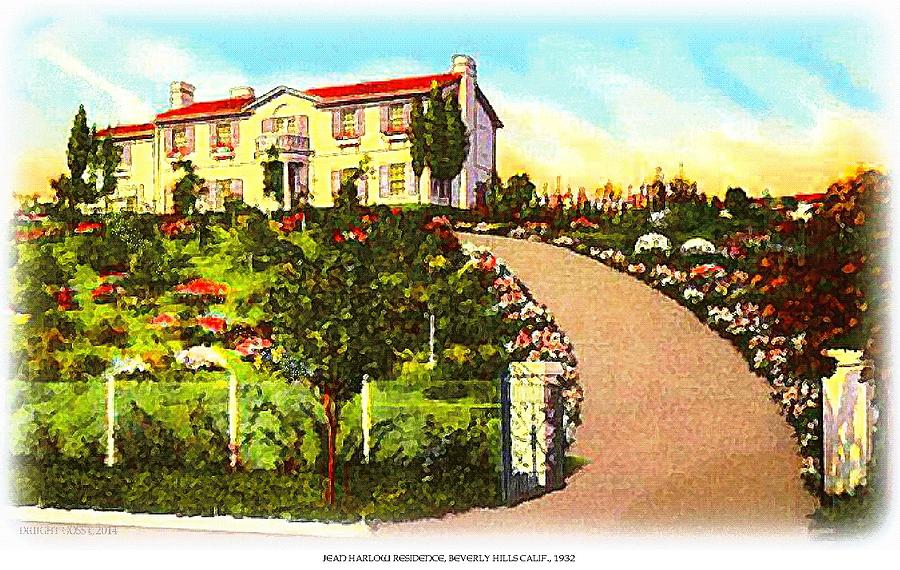 Jean Harlow's Beverly Hills Home In 1932 Mixed Media by Dwight Goss ...