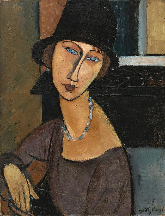 Jean Hebuterne. Au Chapeau Painting by Amedeo Modigliani