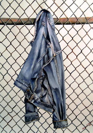 Jean Jacket Painting - Jean Jacket by Chana Meeks Jean Jacket Painting - Jean Jacket by Chana Meeks