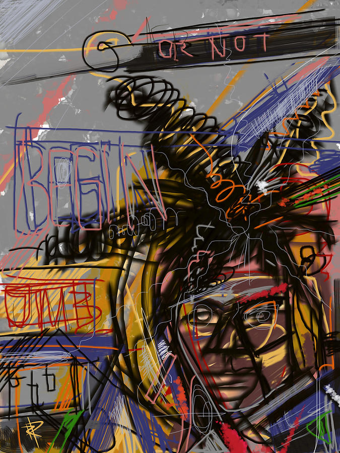Portrait Mixed Media - Jean Michel Basquiat by Russell Pierce