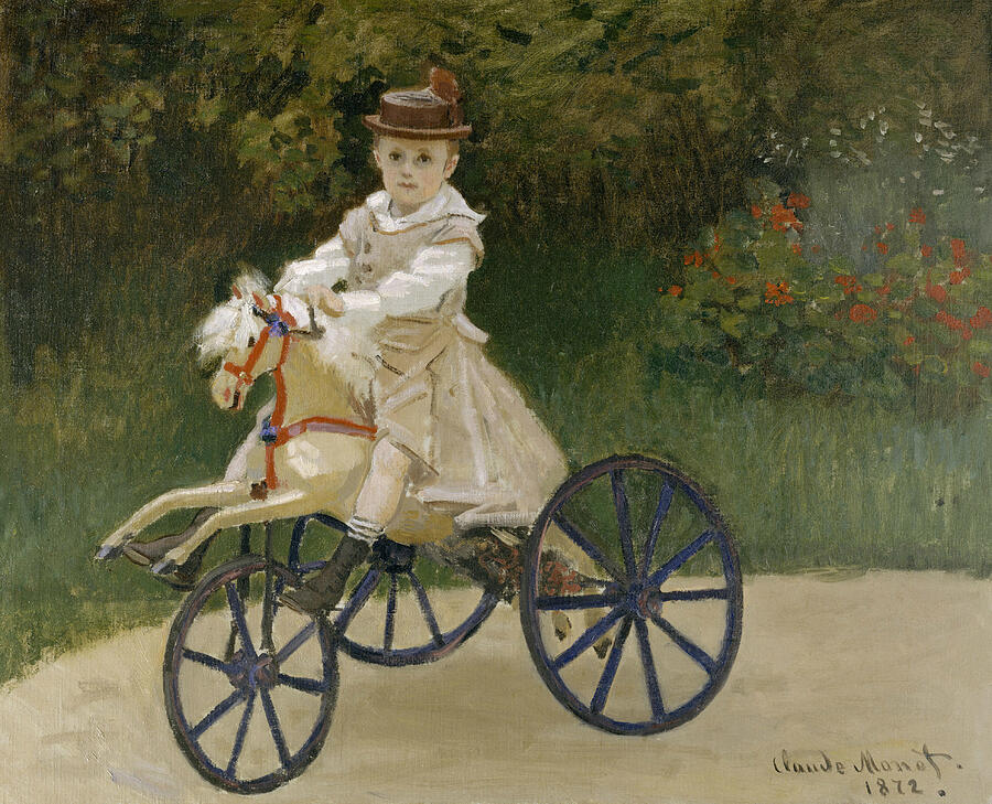 Jean Monet on His Hobby, from 1872 Horse Painting by Claude Monet