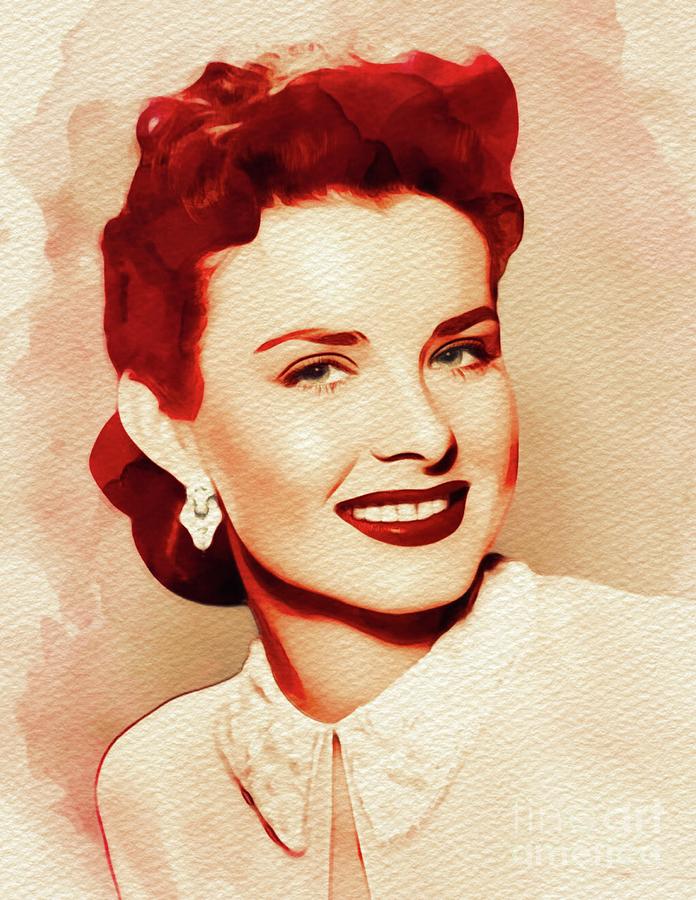 Hollywood Painting - Jean Peters, Hollywood Legend by Esoterica Art Agency