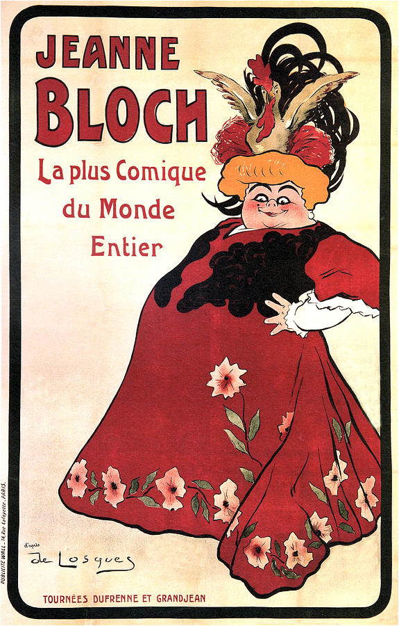 Jeanne Bloch - Comic - Vintage Advertising Poster Mixed Media by Studio Grafiikka