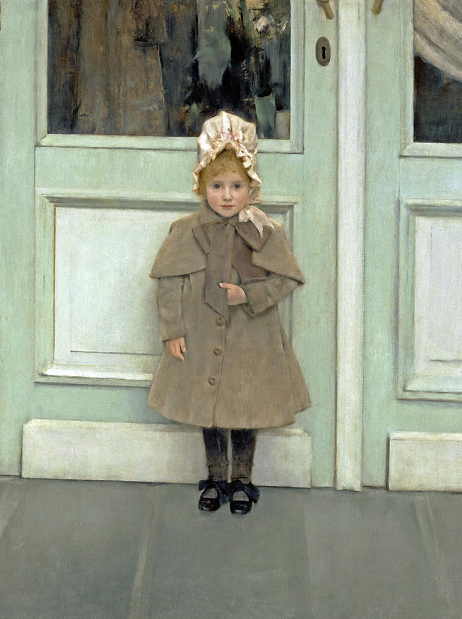 Little Girl Painting - Jeanne Kefer by Fernand Khnopff by Bishopston Fine Art