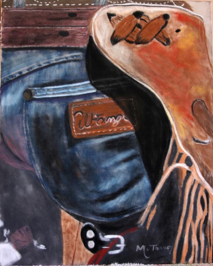 Jeans and Chaps Pastel by Michele Turney