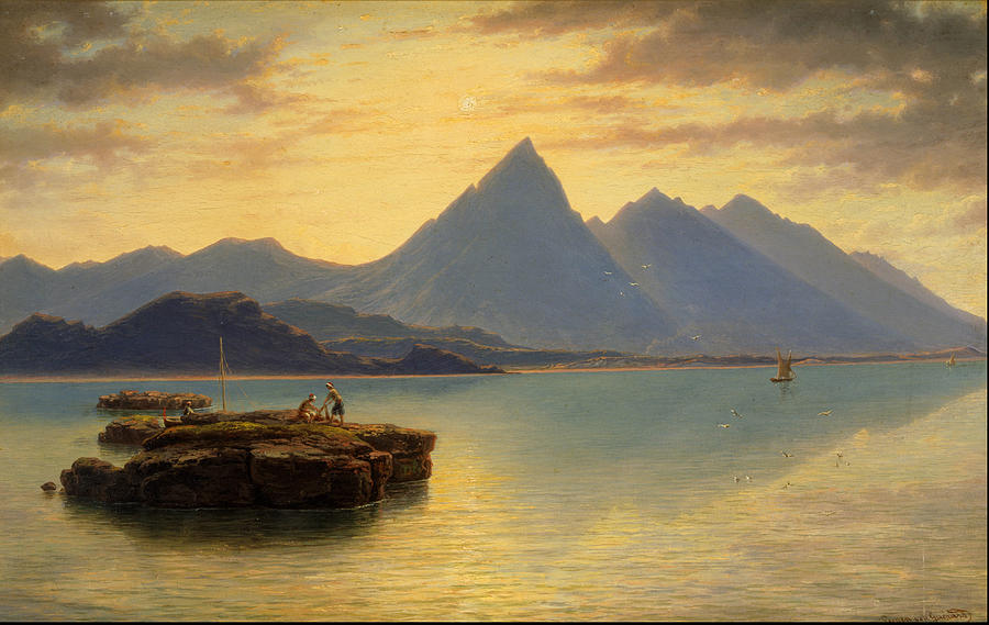 Jebel Cherib 1885 Painting by Eugene Von Guerard