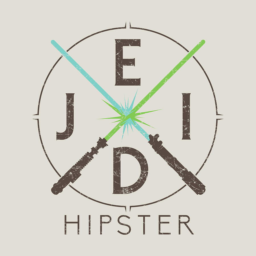Star Wars Digital Art - Jedi Hipster Logo by Jedi Hipster