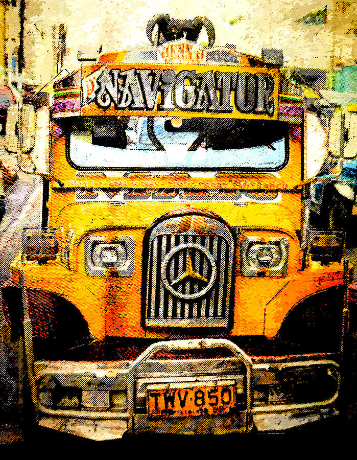 Transportation Mixed Media - Jeepney by Stacey Chiew