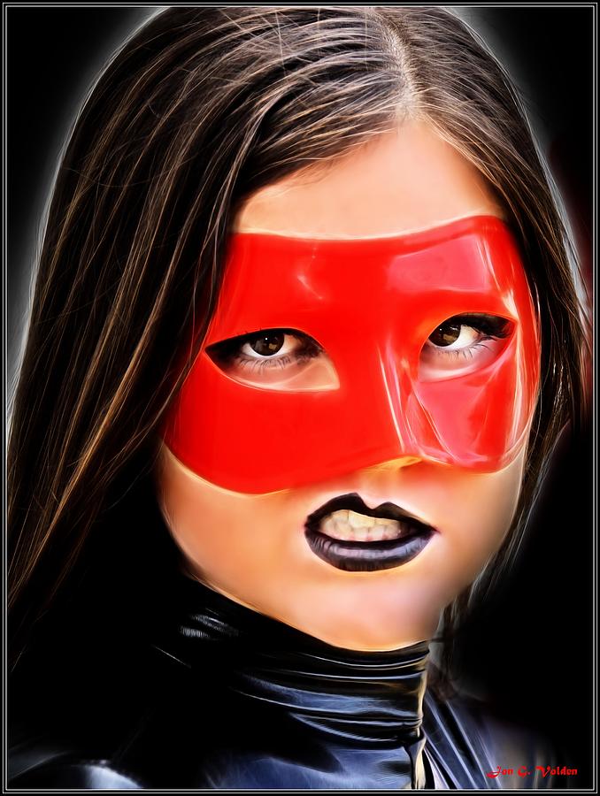 Jeer Of The Crimson Masked Avenger Painting by Jon Volden