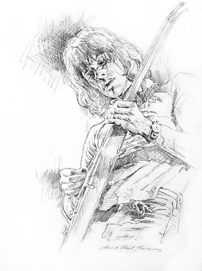 Jeff Beck - Truth Drawing by David Lloyd Glover