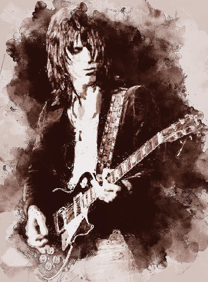 Jeff Beck - 01 Painting by AM FineArtPrints