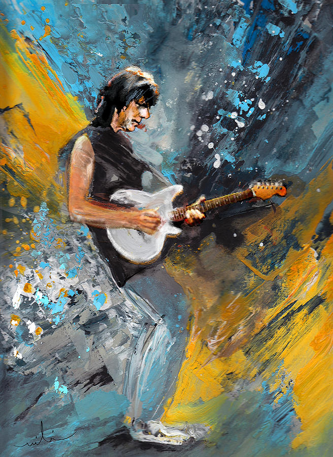 Jeff Beck 01 Painting by Miki De Goodaboom