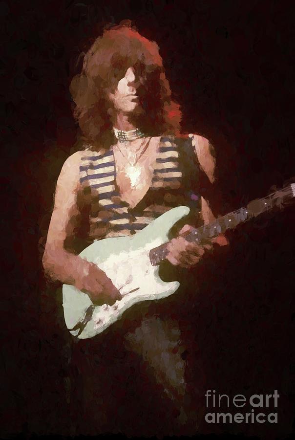 Jeff Beck Photograph - Jeff Beck Oil Painting Enlargements  by Concert Photos