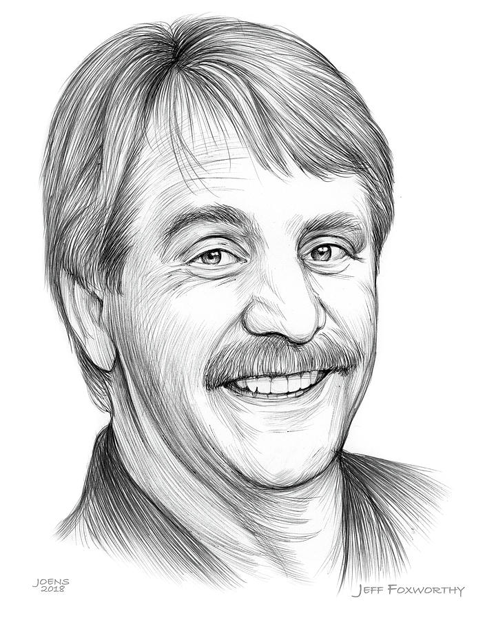 Portrait Drawing - Jeff Foxworthy by Greg Joens