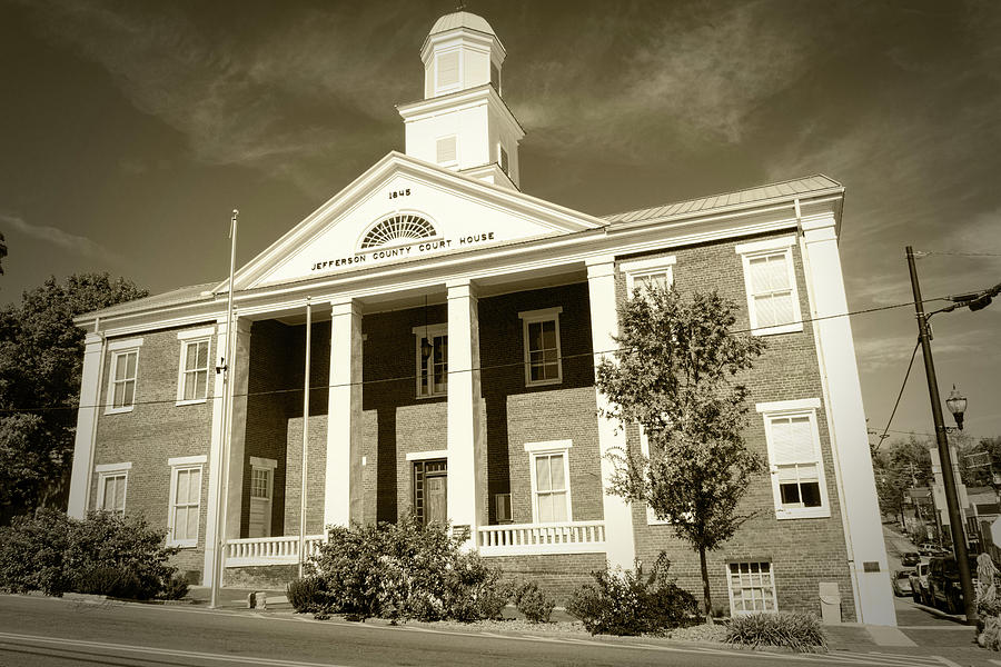 Jefferson Co Courthouse Sepia Photograph by Sharon Popek