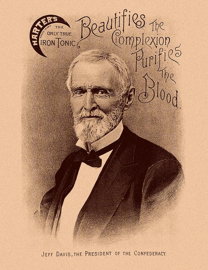 Jefferson Davis Vintage Advertisement Mixed Media by War Is Hell Store