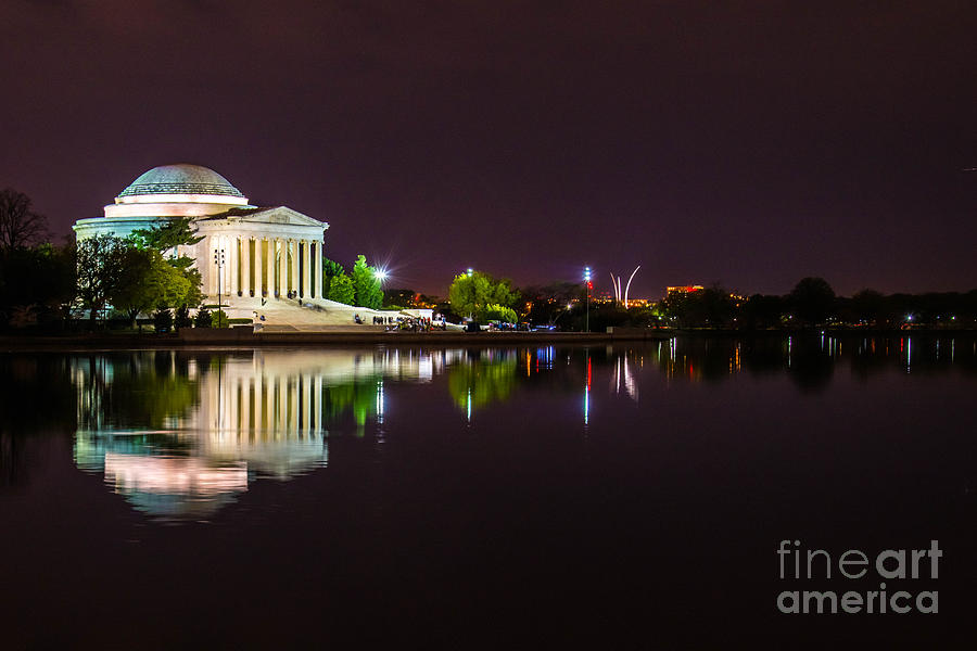 Jefferson Memorial at Night Photograph by Jim DeLillo