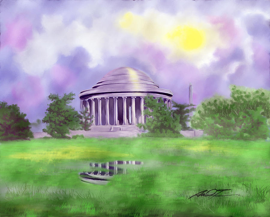 Jefferson Memorial, D.C.  Painting by Dale Turner