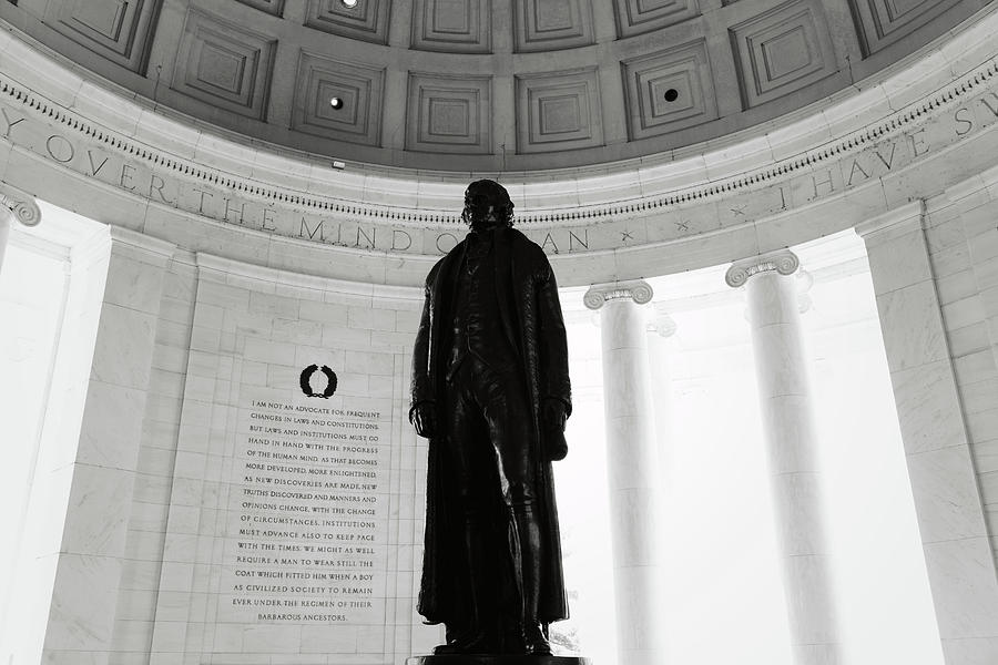 Jefferson Memorial Statue Photograph by Brandon Bourdages