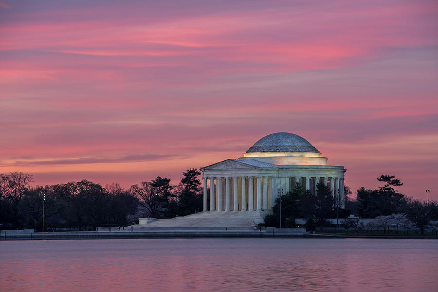 Jefferson Memorial Sunrise Photograph by Michael Donahue