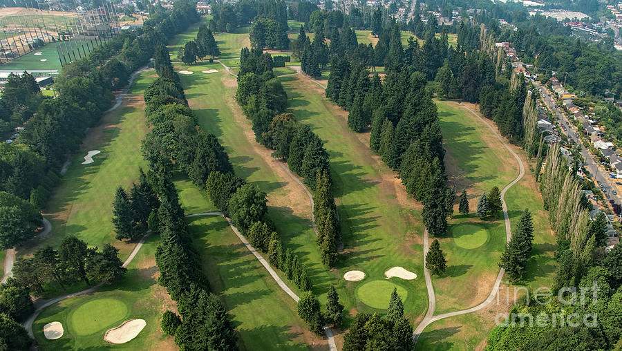 Jefferson Park Golf Course Aerial Photograph by David Oppenheimer