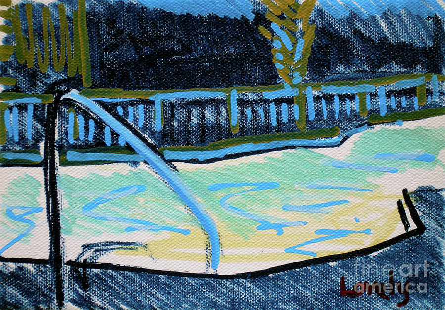 Jefferys Pool at Night Painting by Candace Lovely