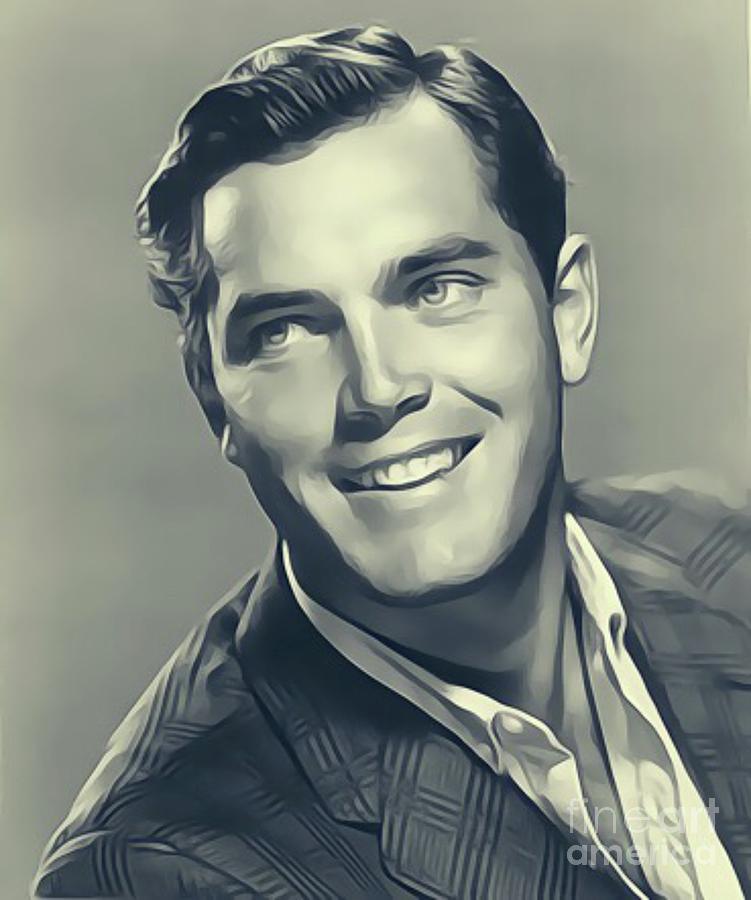 Hollywood Digital Art - Jeffrey Hunter, Vintage Actor by Esoterica Art Agency
