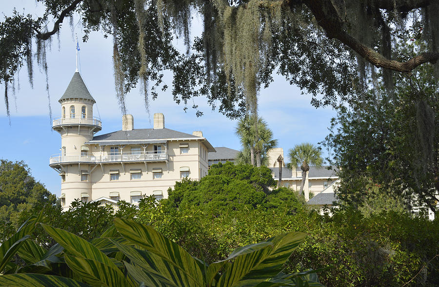 Jekyll Island Club Hotel Framed by Moss Photograph by Bruce Gourley