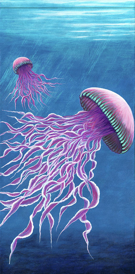 Jellies 1 Painting by Rebecca Parker