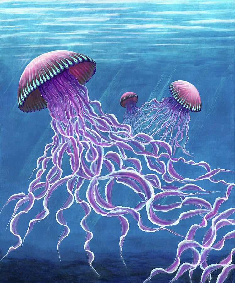Jellies 2 Painting by Rebecca Parker