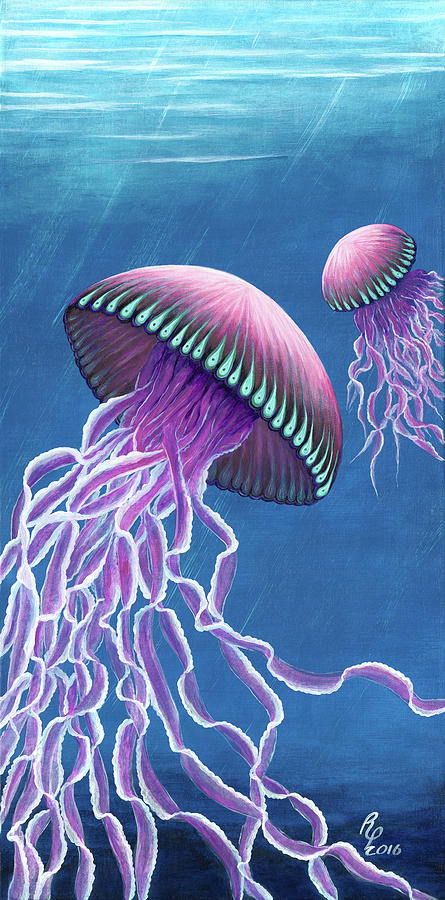 Jellies 3 Painting by Rebecca Parker