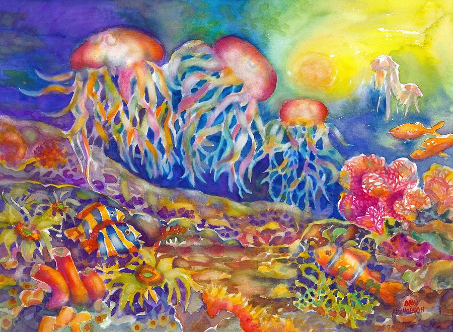 Jellies Painting by Ann Nicholson