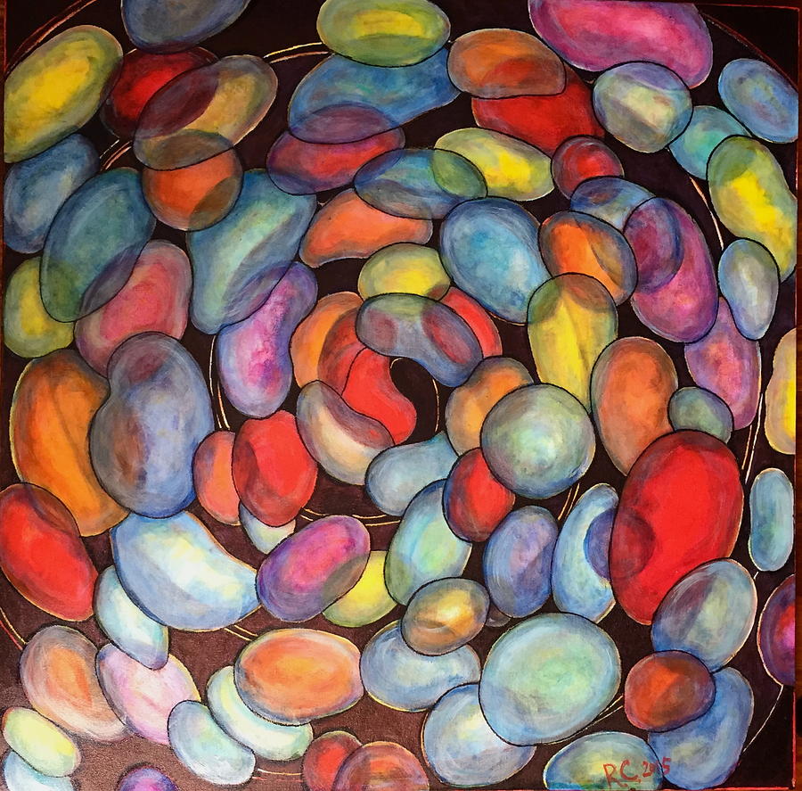 Jelly Beans of Life Painting by Rae Chichilnitsky