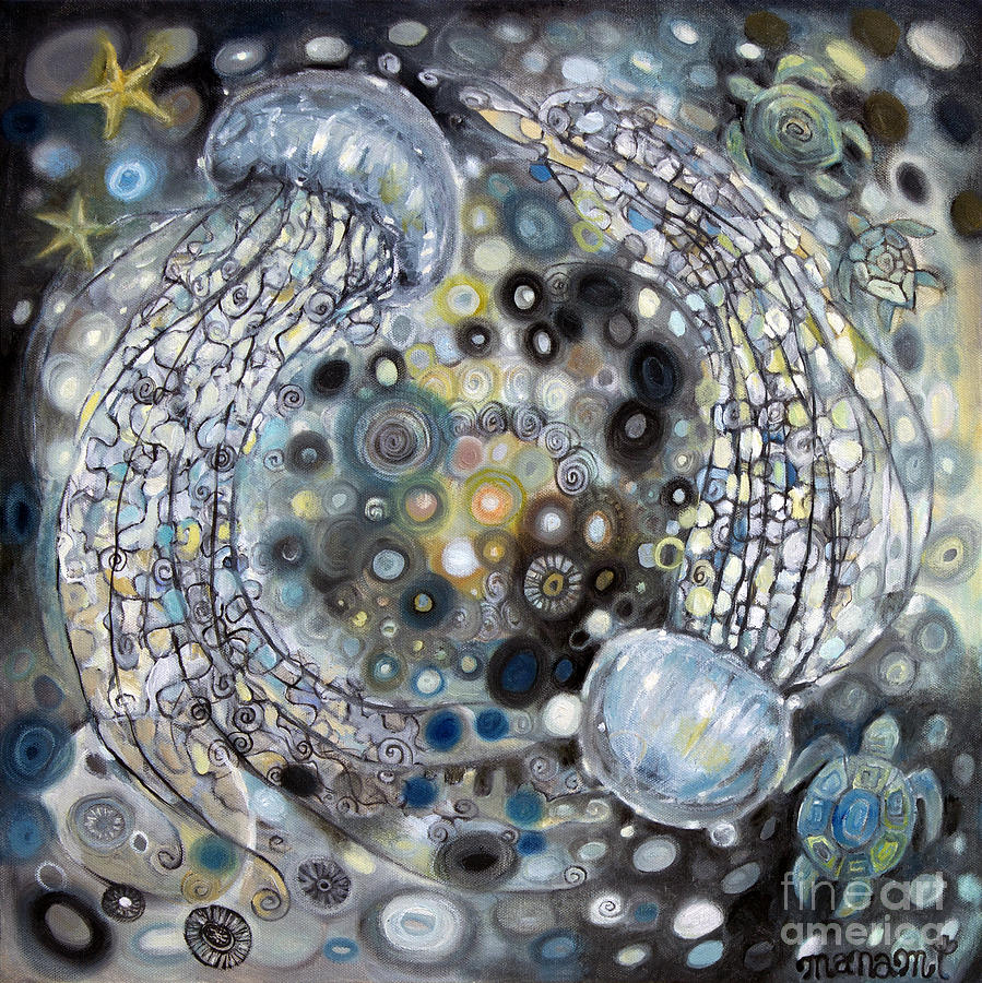 Fish Painting - Jelly Dance by Manami Lingerfelt