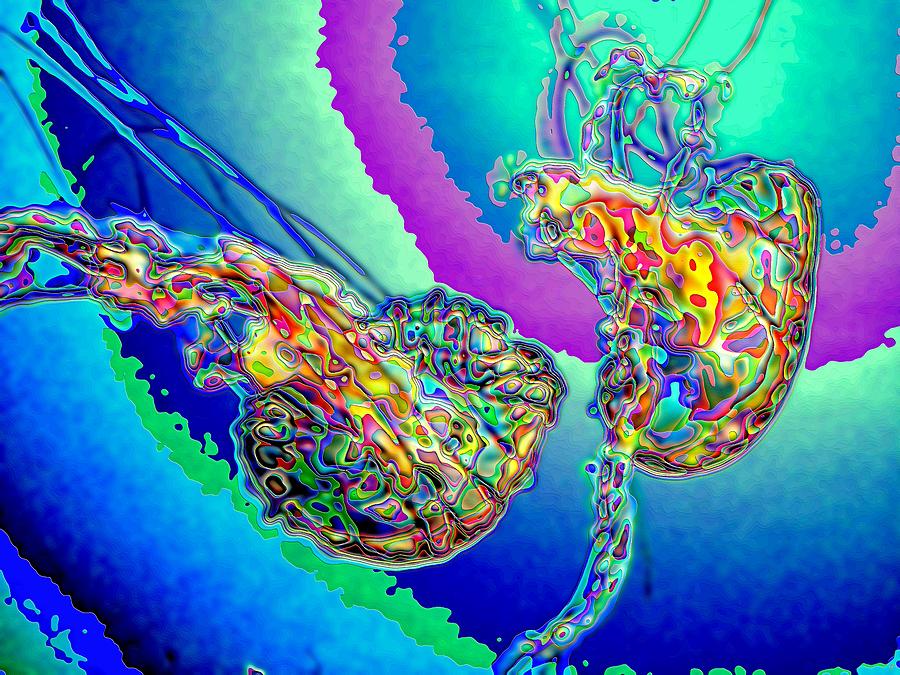 Distortion Digital Art - Technicolor Jelly  by Ronald Bissett
