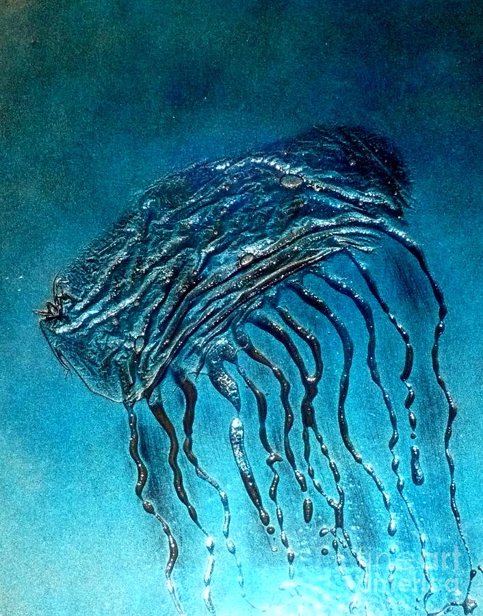 Ocean Painting - Jelly Fish Detail by Rick Silas Ocean Painting - Jelly Fish Detail by Rick Silas
