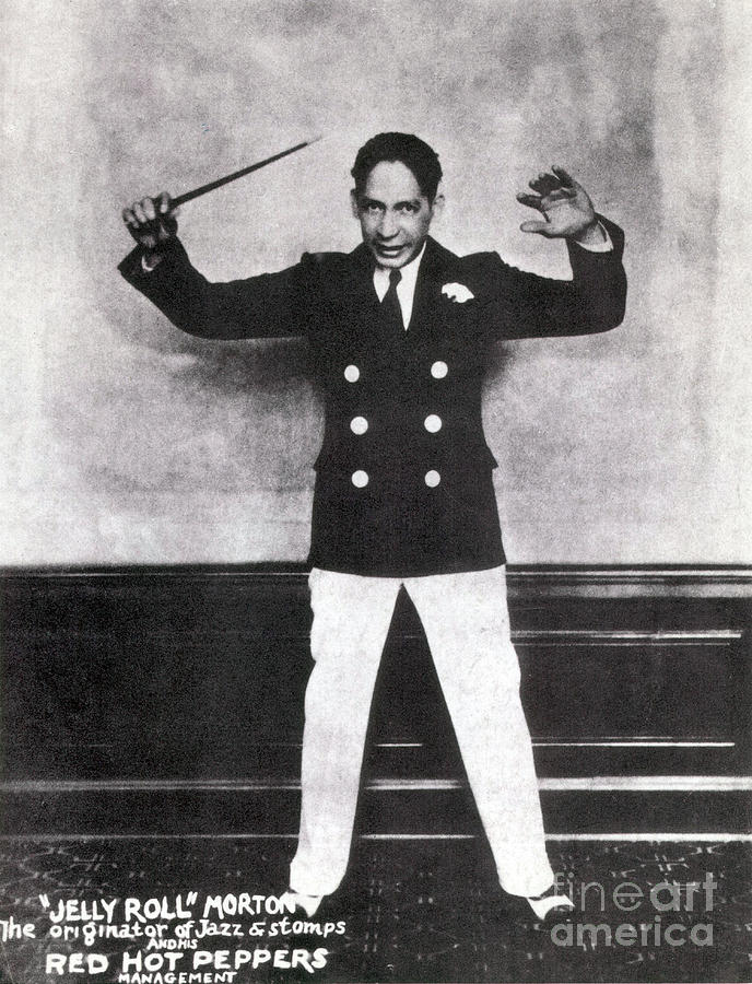 Jelly Roll Morton, American Jazz Photograph by Science Source