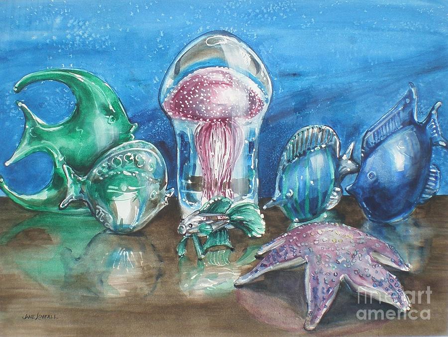 Jelly Under Glass Painting by Jane Loveall