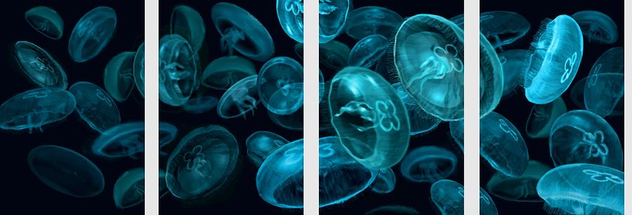 Jellyfish Blue Painting by Stephen Jorgensen
